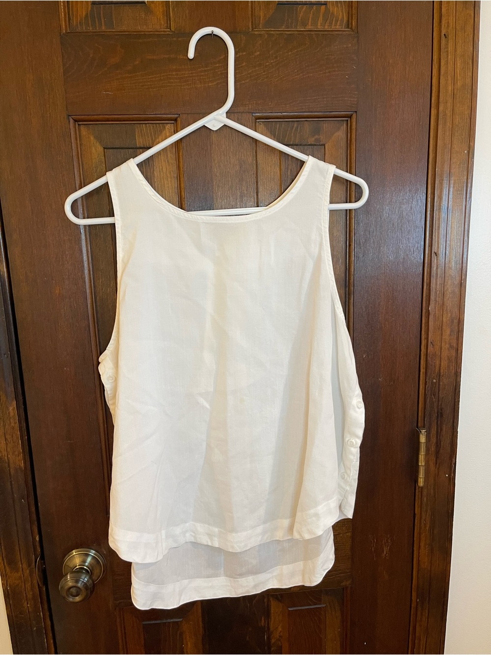 Cloth & Stone White Asymmetrical Hem Tank Top – Women’s Large